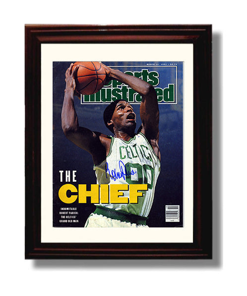 Robert Parish 1991 SI Boston Basketball The Chief Cover Feature Basketball Wall Art 8x10 Beveled Frame basketball wall art print