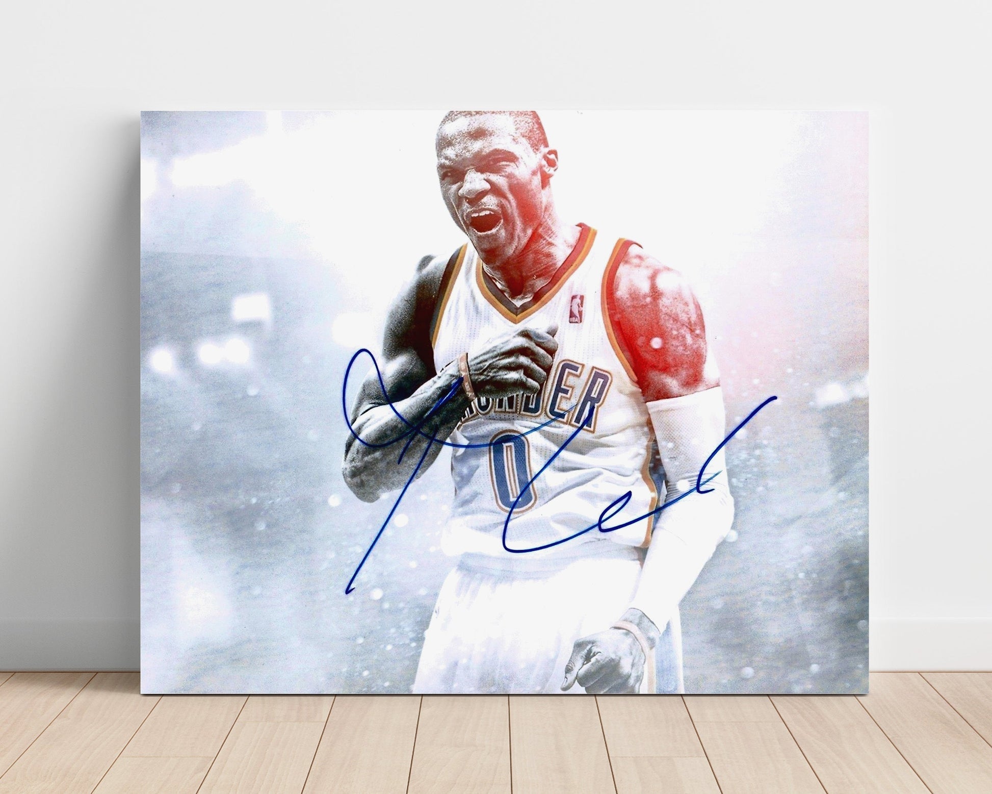 Russell Westbrook Thunder MVP Roar basketball print - 16x20 Unframed Print wall art