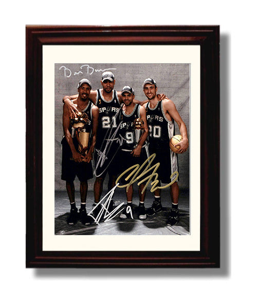 San Antonio Basketball Championship Core Trophy Portrait Spotlight Basketball Wall Art 8x10 Beveled Frame basketball wall art print