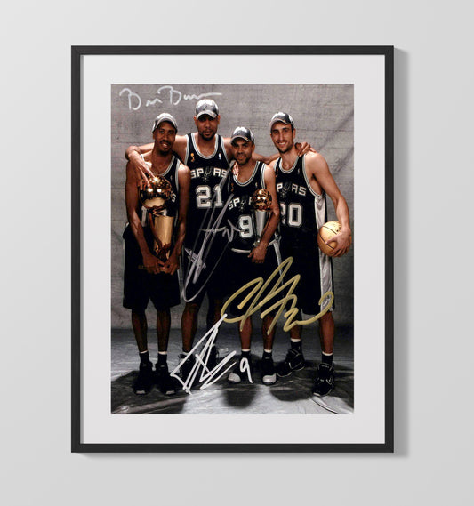 San Antonio Basketball Championship Core Trophy Portrait Spotlight basketball print - 16x20 Gallery Frame wall art