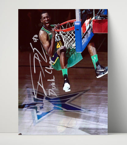 Shawn Kemp – Seattle Rim Hang Power Slam - Basketball Wall Art