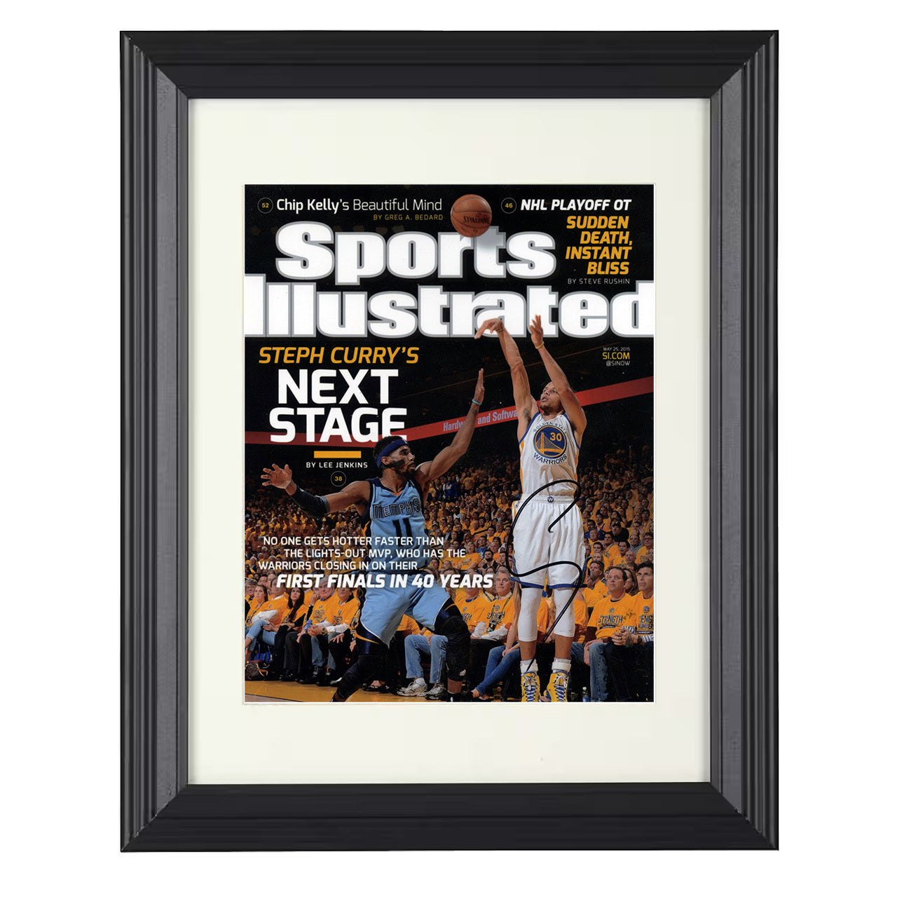 Stephen Curry - Next Stage Playoff Breakthrough 2015 SI 8x10 framed basketball wall art