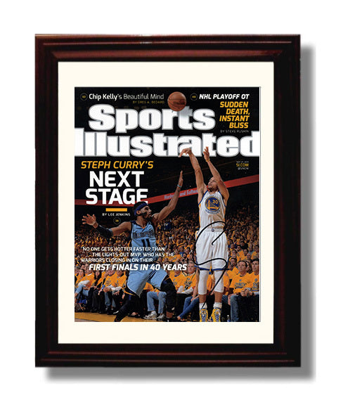 Steph Curry Next Stage Playoff Breakthrough SI Cover May 2015 Basketball Wall Art 8x10 Beveled Frame basketball wall art print