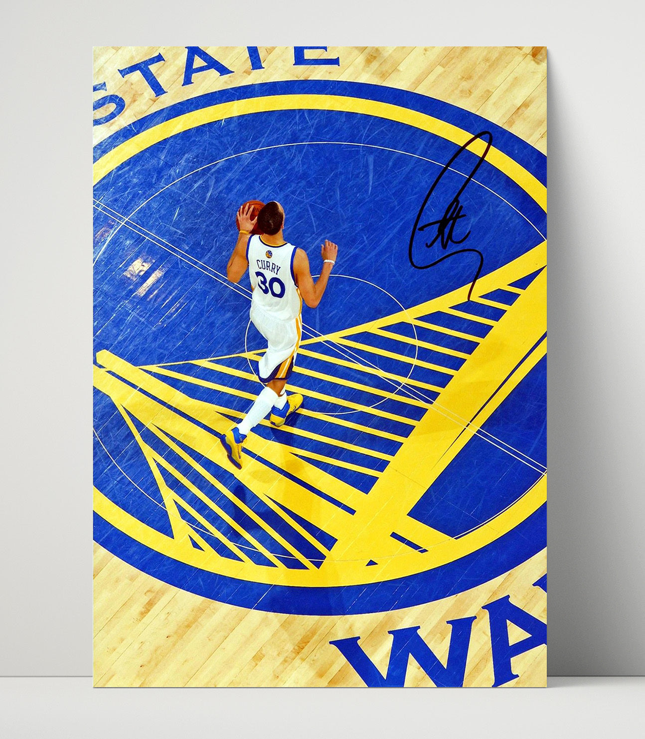 Stephen Curry Golden State Basketball Center Court Maestro Spotlight basketball print - 16x20 Unframed Print wall art