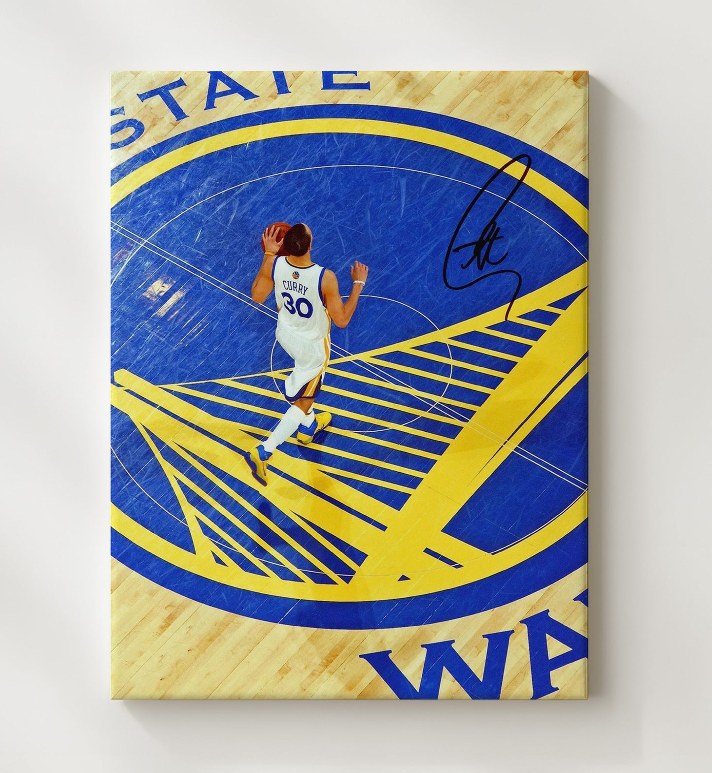 Stephen Curry Golden State Basketball Center Court Maestro Spotlight basketball print - 20x24 Canvas wall art