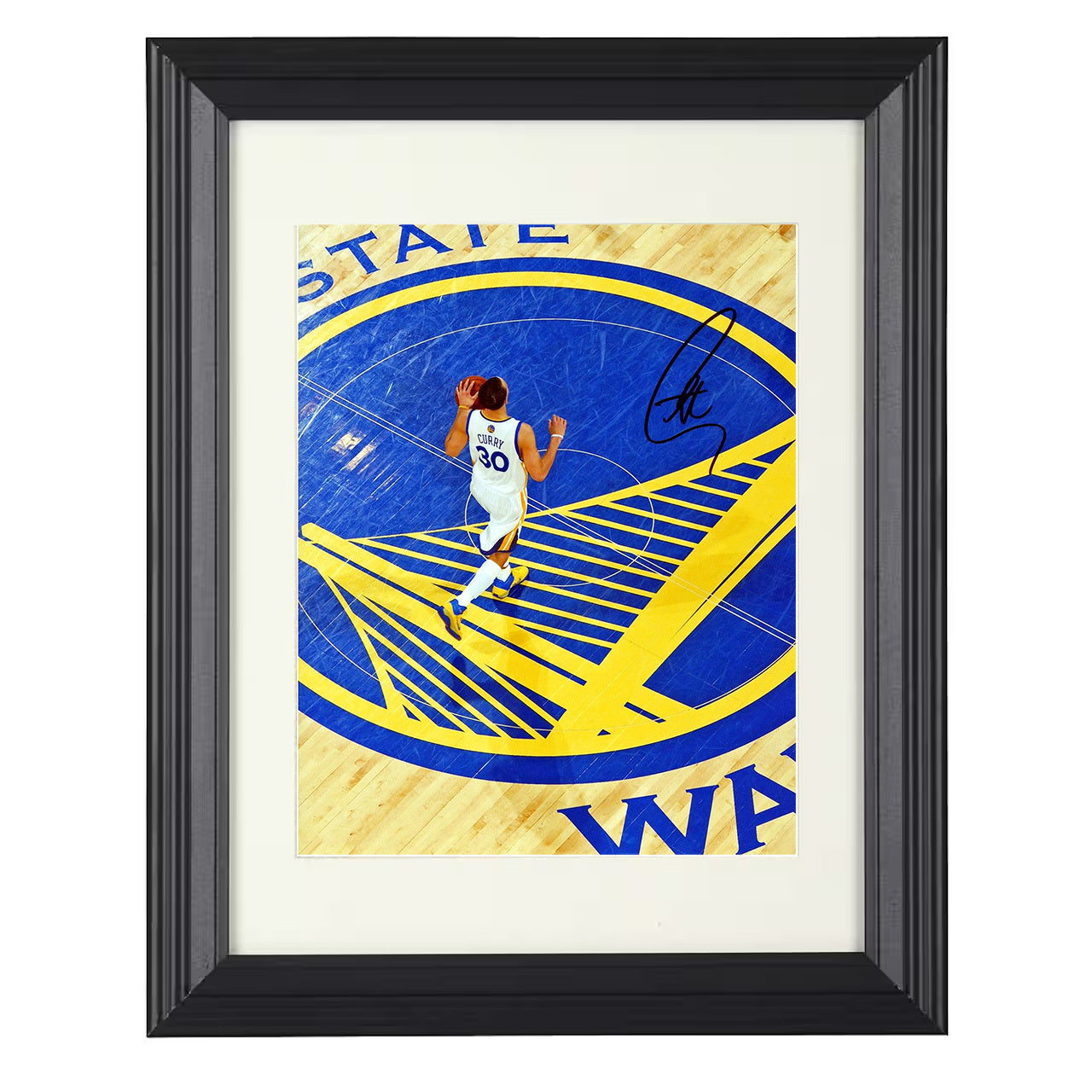 Stephen Curry - Golden State Basketball Center Court Maestro 8x10 framed basketball wall art