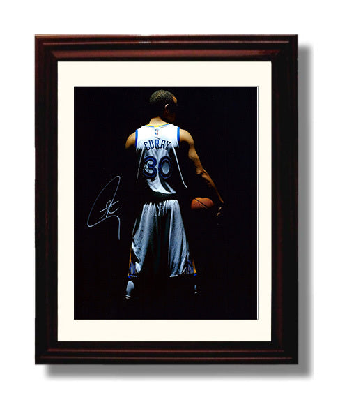 Stephen Curry Golden State Basketball Jersey Shadows Splash King Spotlight Basketball Wall Art 8x10 Beveled Frame basketball wall art print