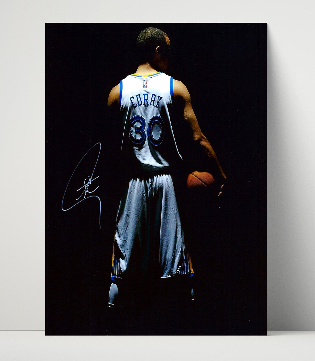 Stephen Curry Golden State Jersey Shadows Splash King Spotlight Basketball Wall Art 16x20 Unframed Print basketball wall art print