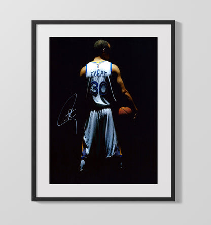 Stephen Curry Golden State Basketball Jersey Shadows Splash King Spotlight Basketball Wall Art 16x20 Gallery Frame basketball wall art print