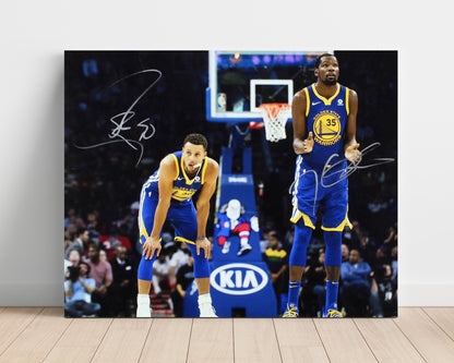 Stephen Curry & Kevin Durant – Warriors Splash Meets Slim - Basketball Wall Art