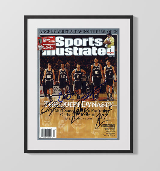 Tim Duncan 2007 SI San Antonio Basketball Quiet Dynasty Championship Cover basketball print - 16x20 Gallery Frame wall art