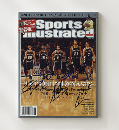 Tim Duncan 2007 SI San Antonio Basketball Quiet Dynasty Championship Cover Basketball Wall Art 20x24 Canvas basketball wall art print