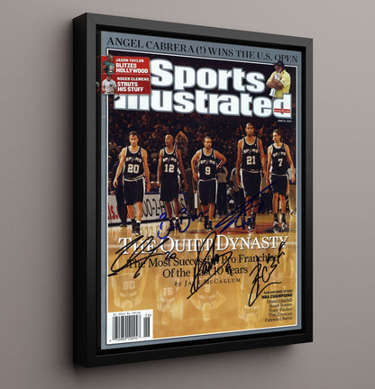 Tim Duncan 2007 SI San Antonio Basketball Quiet Dynasty Championship Cover Basketball Wall Art 16x20 Framed Canvas basketball wall art print