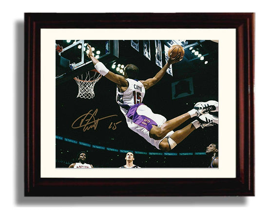 Vince Carter Raptors Dunk Air Canada Soars Basketball Wall Art 8x10 Beveled Frame basketball wall art print