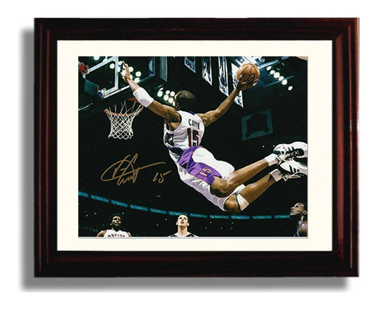 Vince Carter Raptors Dunk Air Canada Soars Basketball Wall Art 8x10 Beveled Frame basketball wall art print