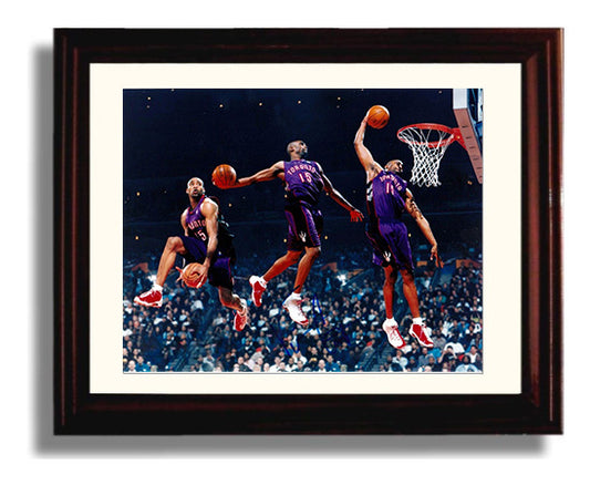 Vince Carter Raptors Slam Half Man Half Amazing Basketball Wall Art 8x10 Beveled Frame basketball wall art print