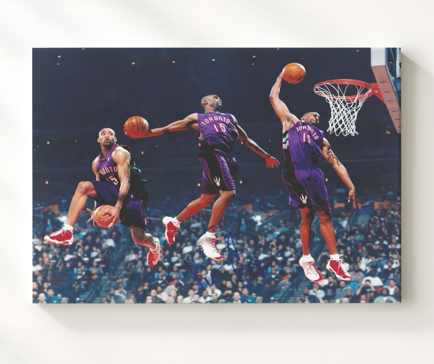 Vince Carter Raptors Slam Half Man Half Amazing basketball print - 20x24 Canvas wall art