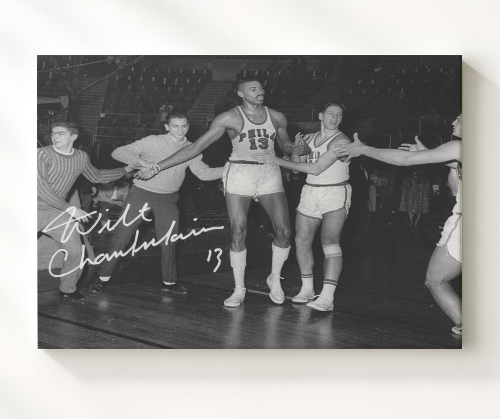 Wilt Chamberlain 100 Point Game Unstoppable Record basketball print - 20x24 Canvas wall art