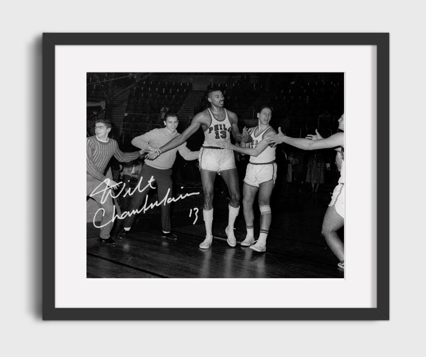 Wilt Chamberlain 100 Point Game Unstoppable Record basketball print - 16x20 Gallery Frame wall art