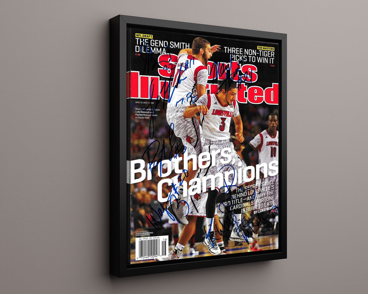 Basketball Autograph SI Print - Louisville Cardinals - Brothers Champions