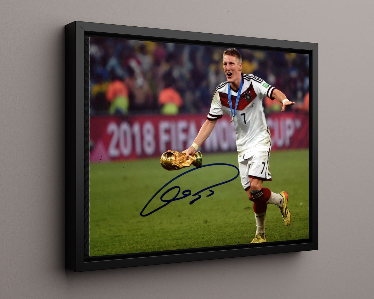 Bastian Schweinsteiger Autograph Print - Germany - World Cup Glory