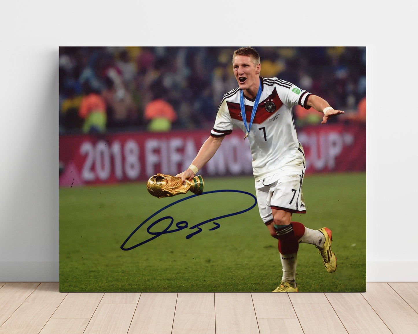 Bastian Schweinsteiger Unframed Autograph Print - Germany - World Cup Glory