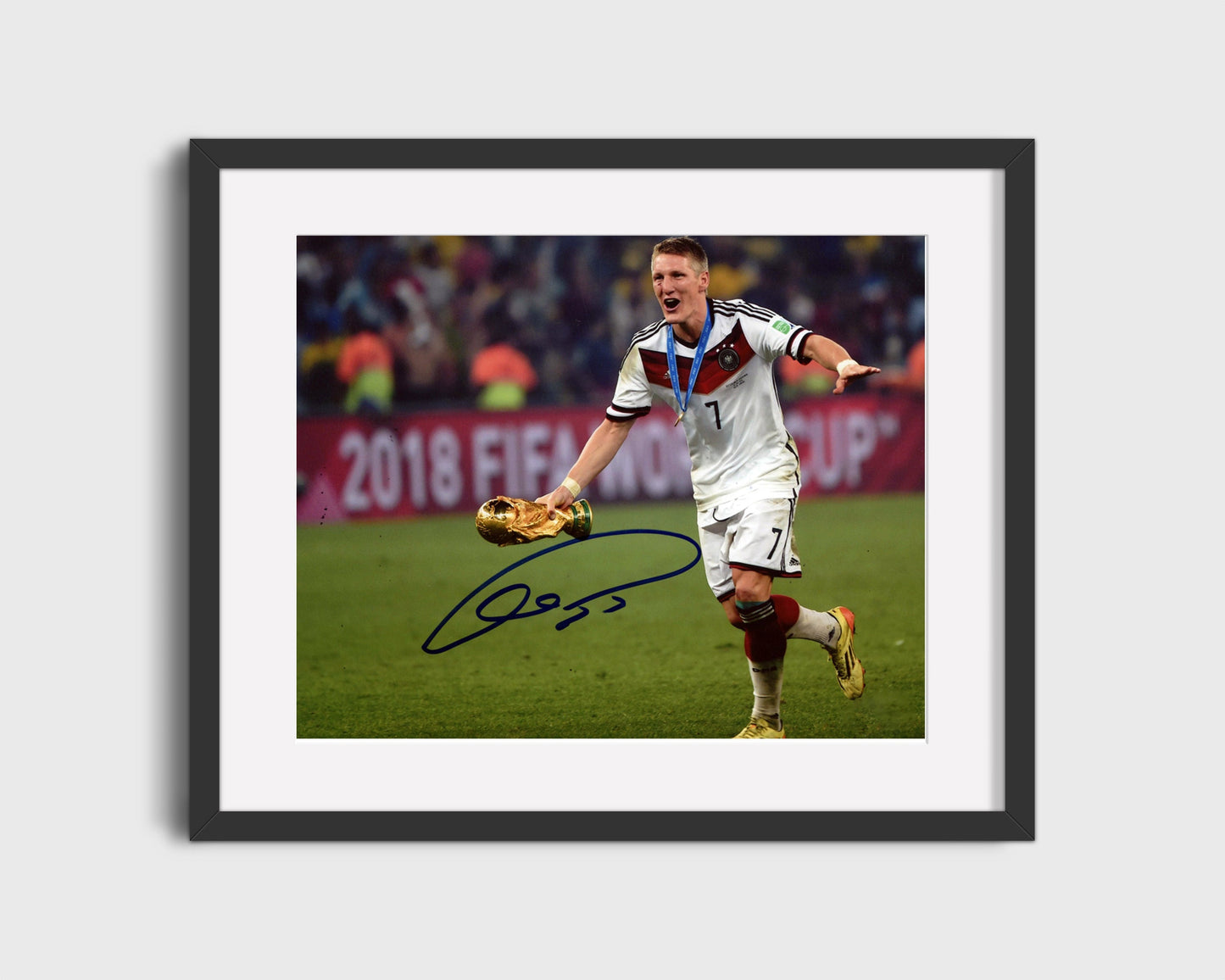 Bastian Schweinsteiger Autograph Print - Germany - World Cup Glory