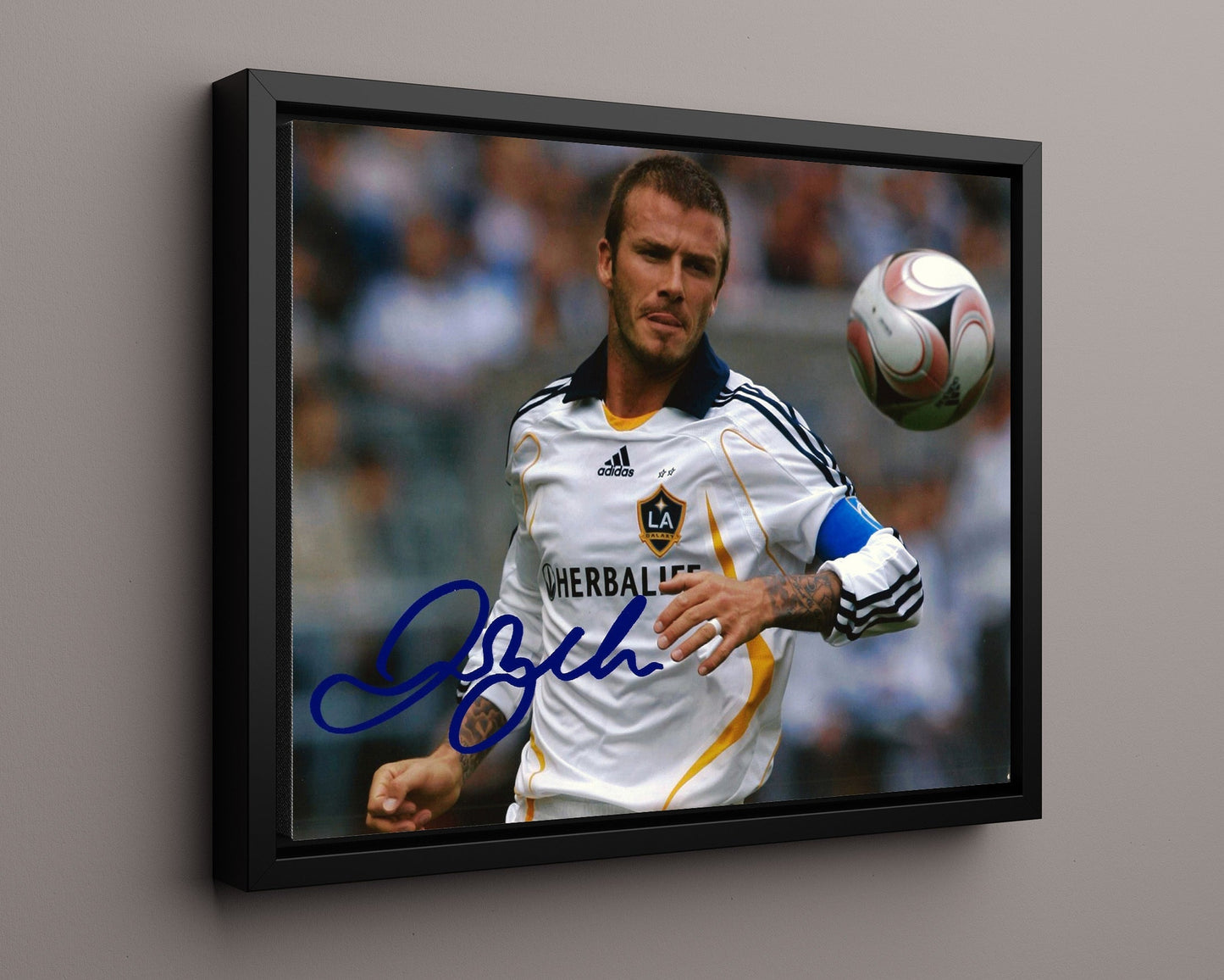 Beckham LA Galaxy Autograph Print - Hollywood Swing