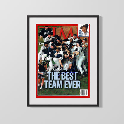 Bernie Williams Autograph Time Print - Best Team Ever 1998 - Bronx Dynasty