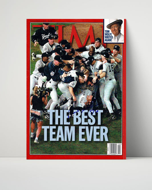 Bernie Williams Autograph Time Poster - Best Team Ever 1998 - Bronx Dynasty