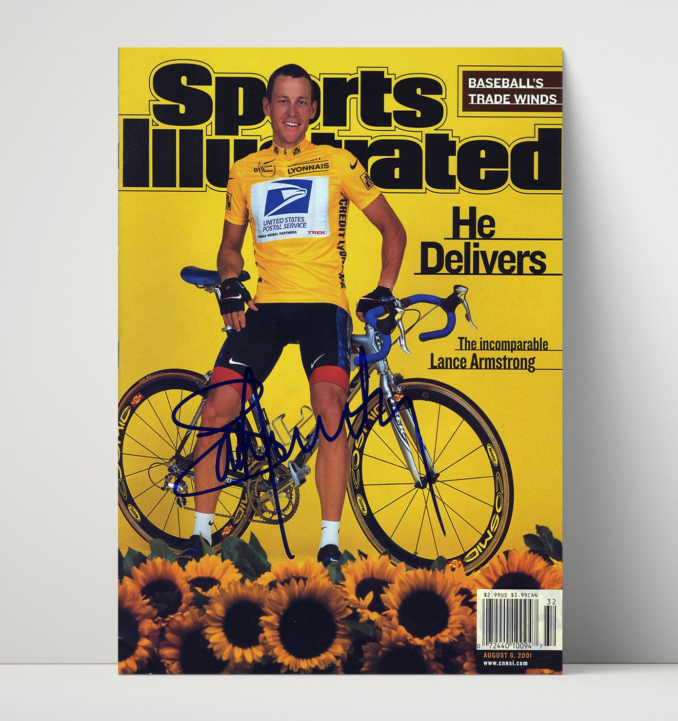 Lance Armstrong 2001 SI He Delivers Cover 16x20 Unframed Print cycling wall art print – Cycling Wall Art decor