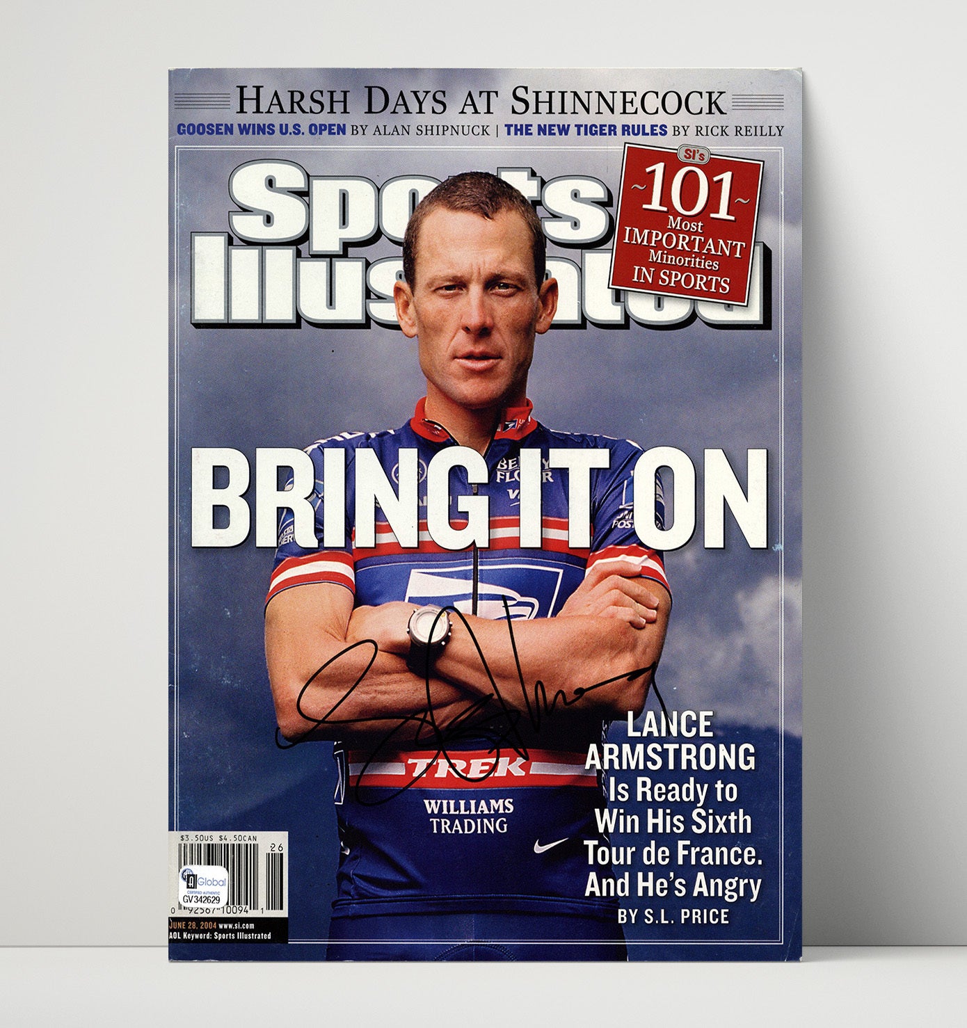 Lance Armstrong 2004 SI Bring It on Cover 16x20 Unframed Print cycling wall art print – Cycling Wall Art decor