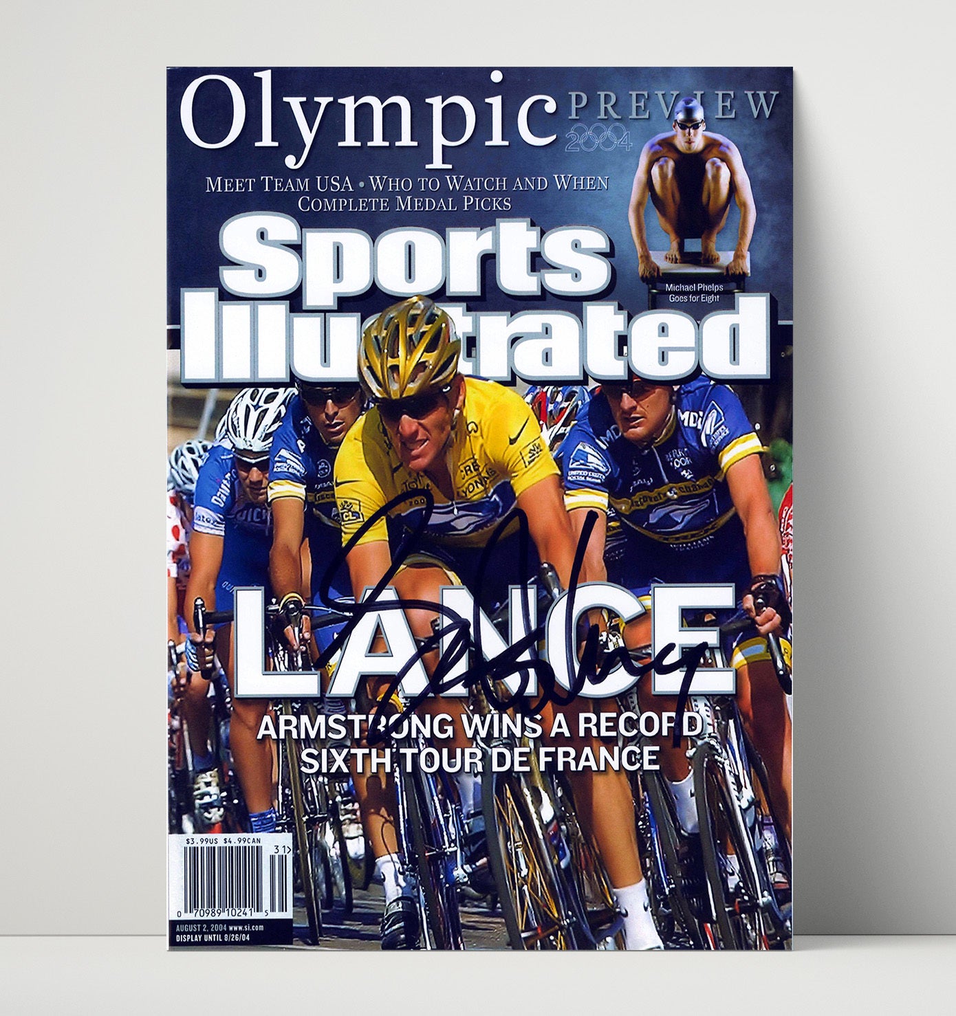 Lance Armstrong 2004 SI Tour De France Pack Cover 16x20 Unframed Print cycling wall art print – Cycling Wall Art decor