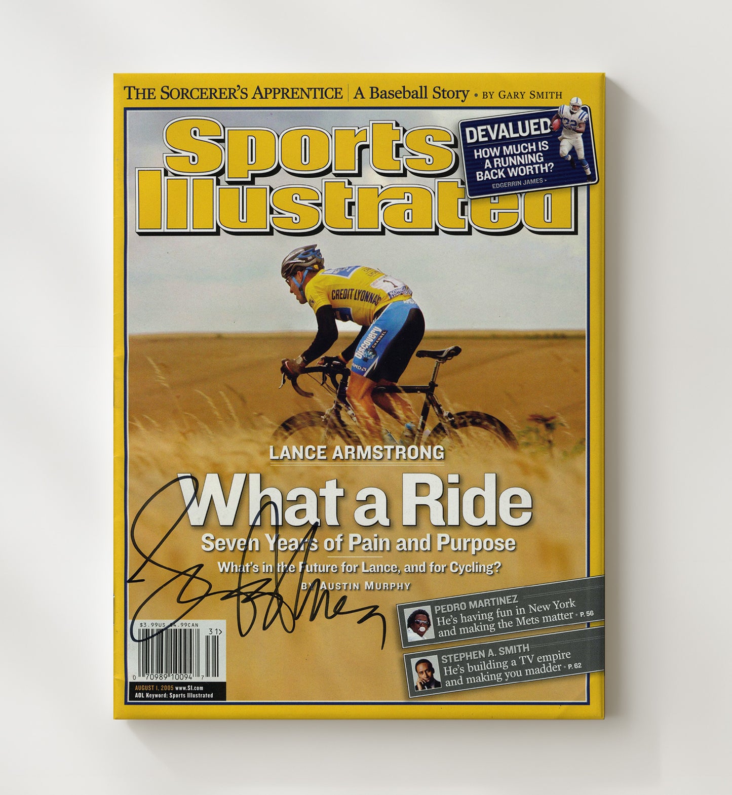 Lance Armstrong 2005 SI What A Ride Cover 20x24 Canvas cycling wall art print – Cycling Wall Art decor