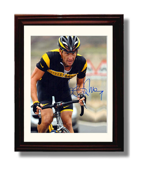 Lance Armstrong Livestrong Race Portrait 8x10 Beveled Frame cycling wall art print – Cycling Wall Art decor