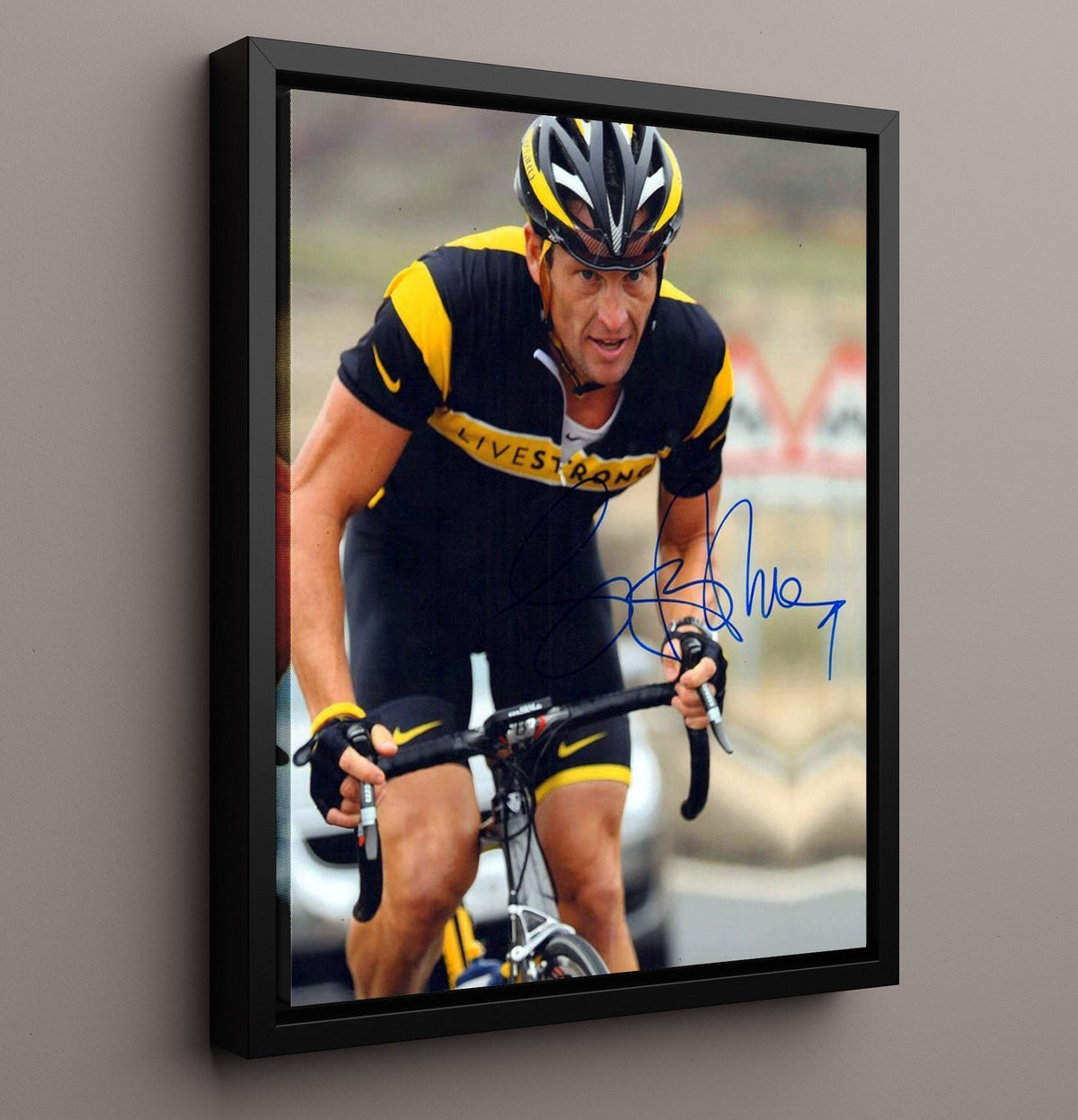 Lance Armstrong Livestrong Race Action 20x24 Canvas cycling wall art