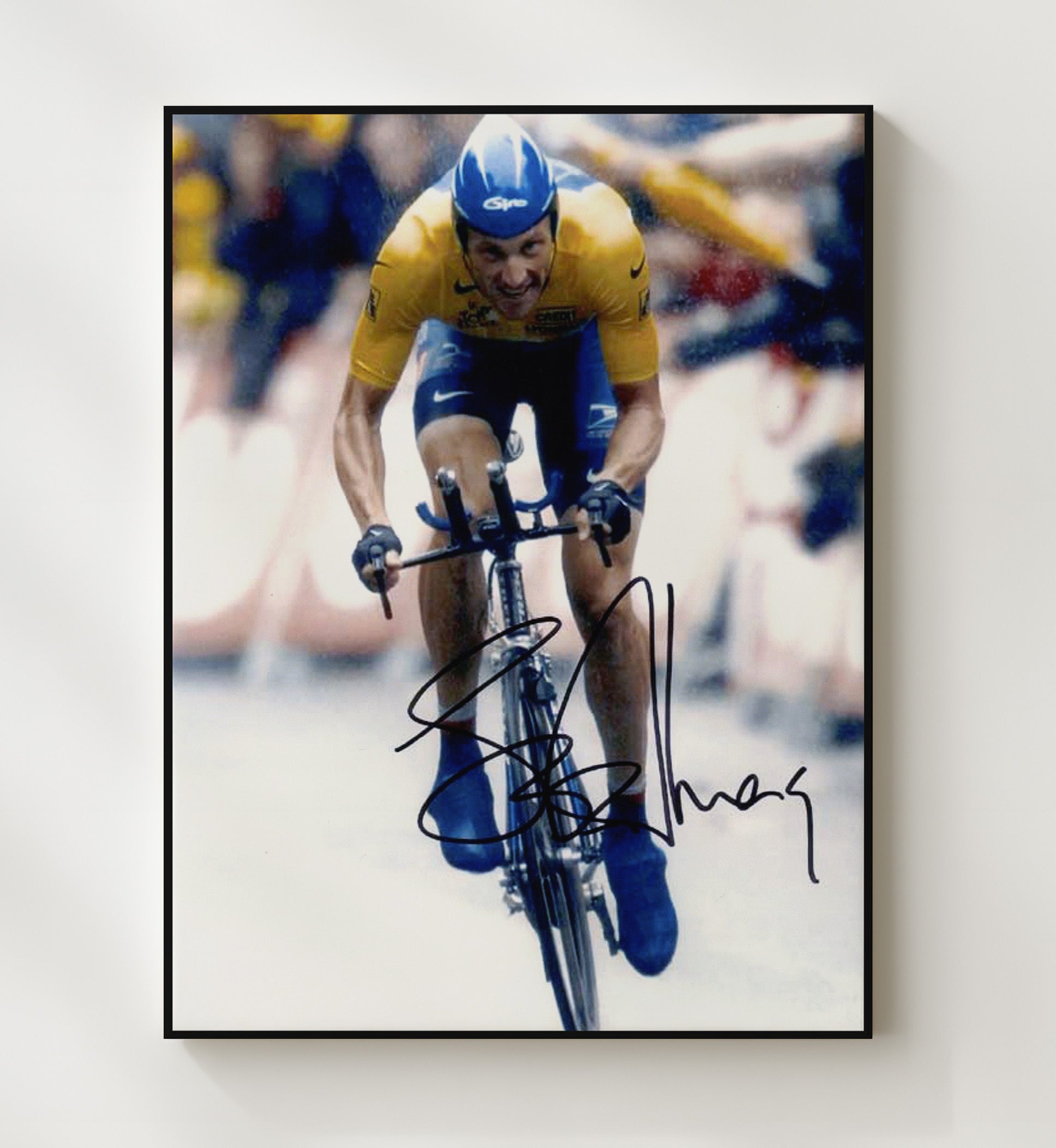 Lance Armstrong Tour Time Trial Action 20x24 Canvas cycling wall art print – Cycling Wall Art decor
