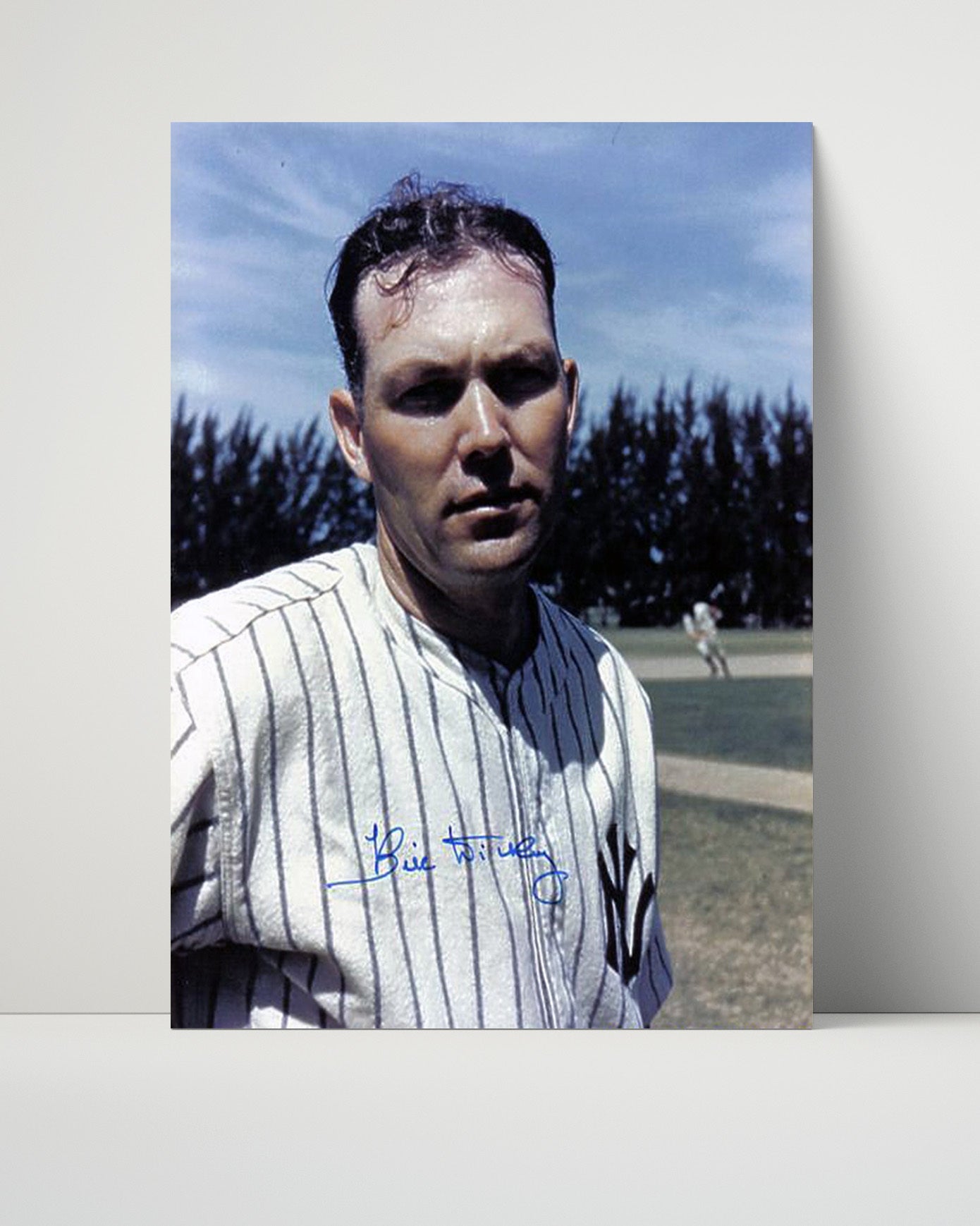 Bill Dickey Autograph Poster - Close Up Portrait - Iron Man Catcher
