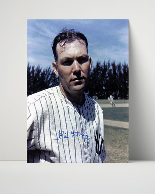 Bill Dickey Autograph Poster - Close Up Portrait - Iron Man Catcher