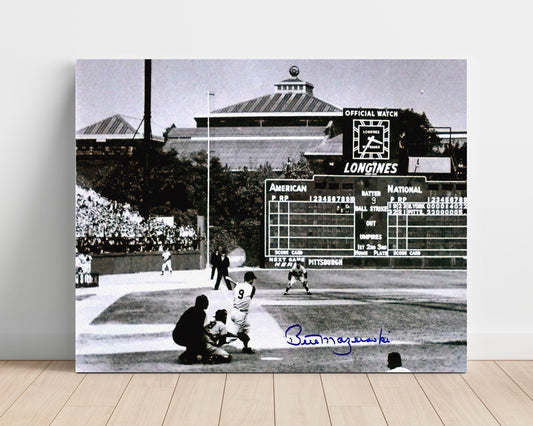 Bill Mazeroski Autograph Poster - 1960 Home Run - Series Clincher