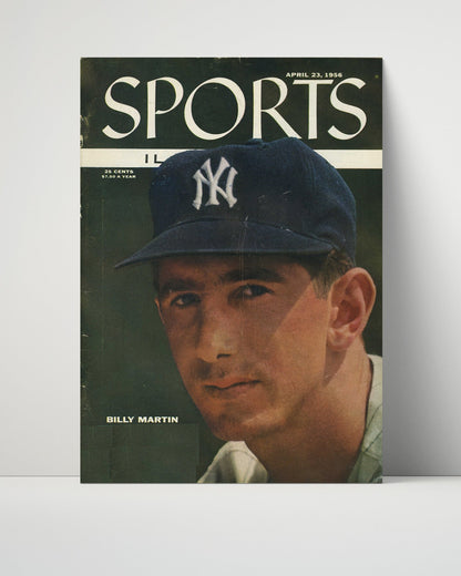 Billy Martin Autograph SI Poster - Yankees Sparkplug - Fiery Focus