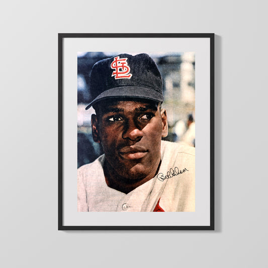 Bob Gibson Autograph Print - Cardinals Ace - Fireball Intensity