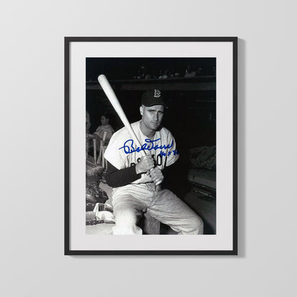 Bobby Doerr Autograph Print - Dugout Bat Pose - Quiet thunder