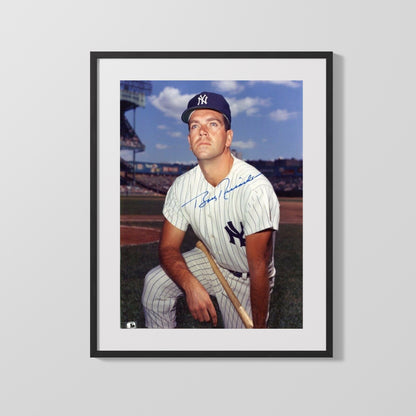 Bobby Richardson Autograph Print - Yankee Kneel & Glare - Eyes on 27