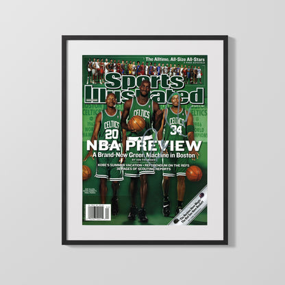 Boston Celtics Autograph SI Print - Big 3 Preview - Green Machine