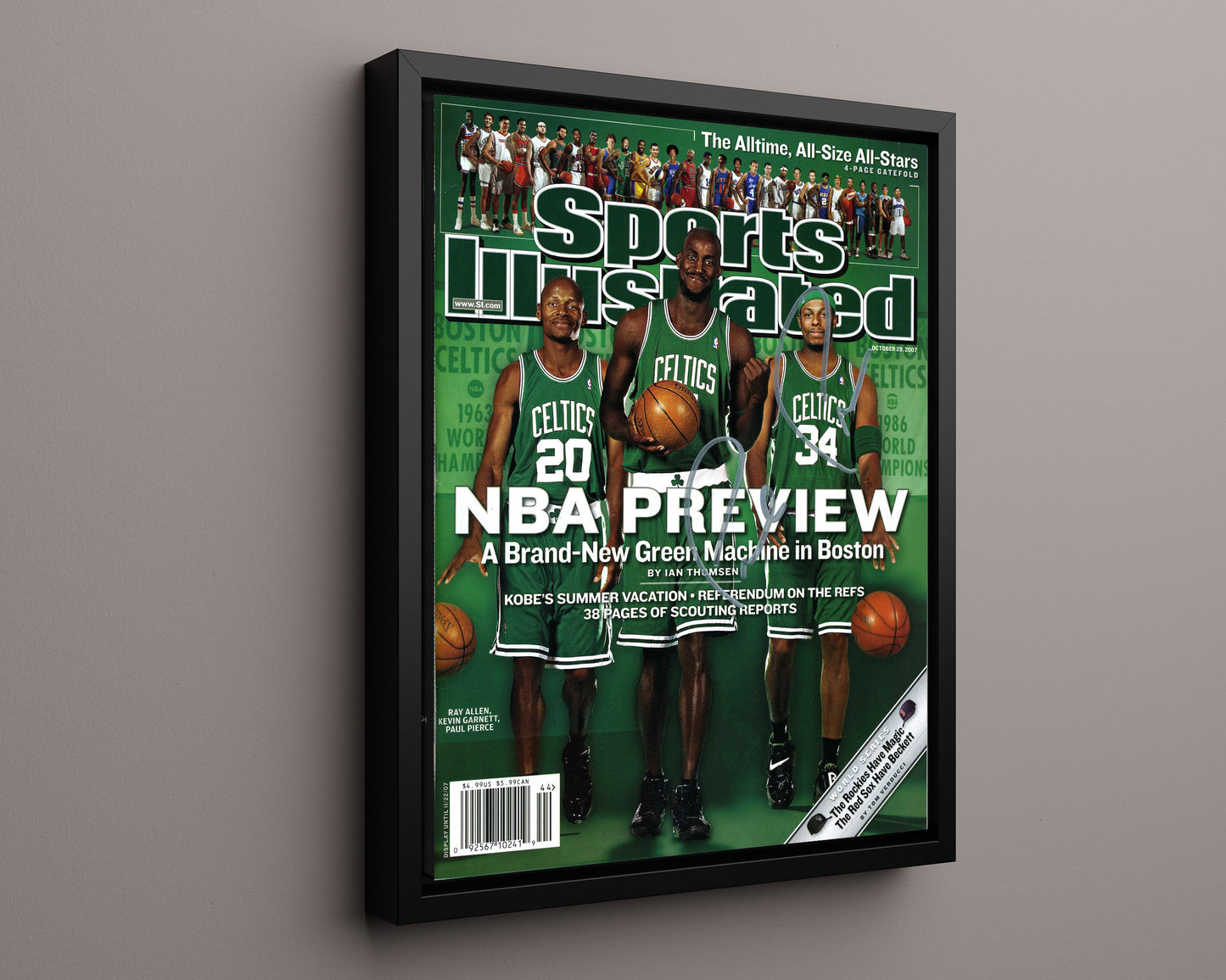 Boston Celtics Autograph SI Print - Big 3 Preview - Green Machine
