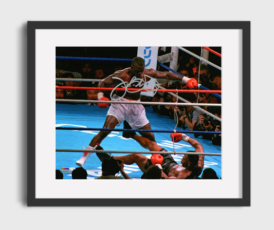 Buster Douglas and Mike Tyson Upset of the Century Boxing Wall Art 16x20 Gallery Framed Artwork wall art print – Boxing Wall Art decor