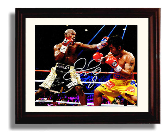Floyd Mayweather Jr and Manny Pacquiao The Money Fight 8x10 Beveled Frame boxing wall art print – Boxing Wall Art decor
