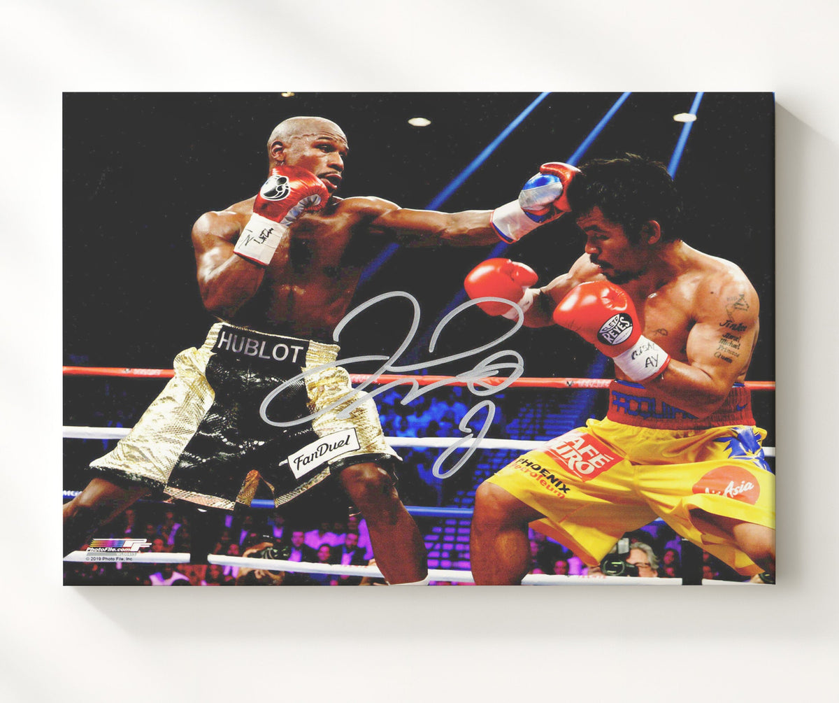 Floyd Mayweather Jr and Manny Pacquiao - The Money Fight 20x24 Canvas – Boxing Canvas Wall Art