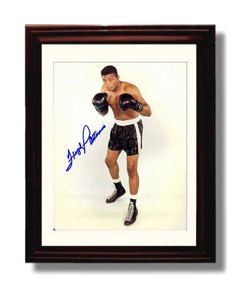 Floyd Patterson Fighting Stance Studio 8x10 Beveled Frame boxing wall art print – Boxing Wall Art decor